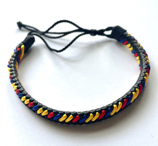 Heritage Colombian Bracelet – Woven in Faux Leather